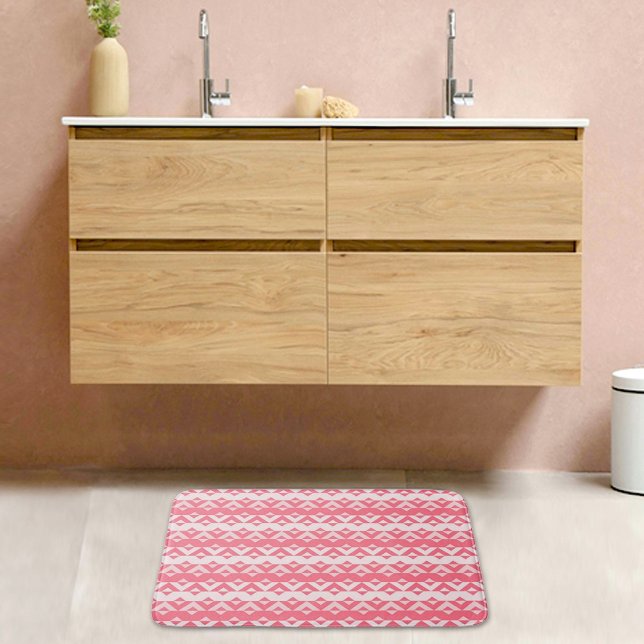 Tapis de bain à motif Triangles Roses (Créateur téléchargé)