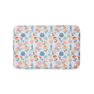Tapis de bain à motifs floraux jouant