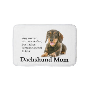 Tapis De Bain À poils durs Dachshund Maman Bain Mat