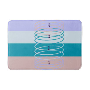 Tapis de Bain à Rayures Multicolores