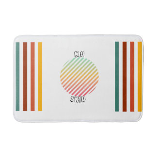 Tapis de bain à rayures vives
