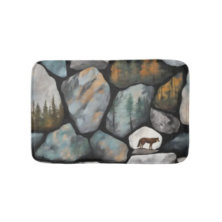 Tapis De Bain A Rocky Scene