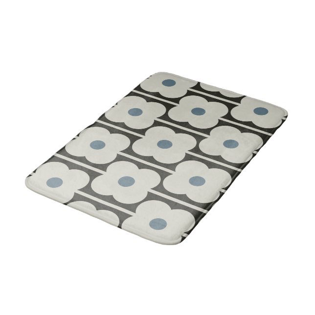 Tapis De Bain Abacus Flower Powder Blue - charme contemporain (Angle)