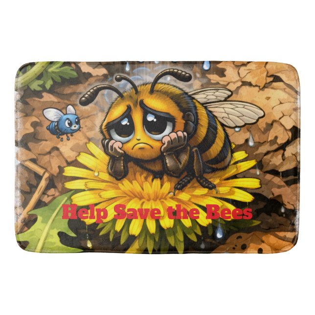 Tapis De Bain Abeille triste (Devant)