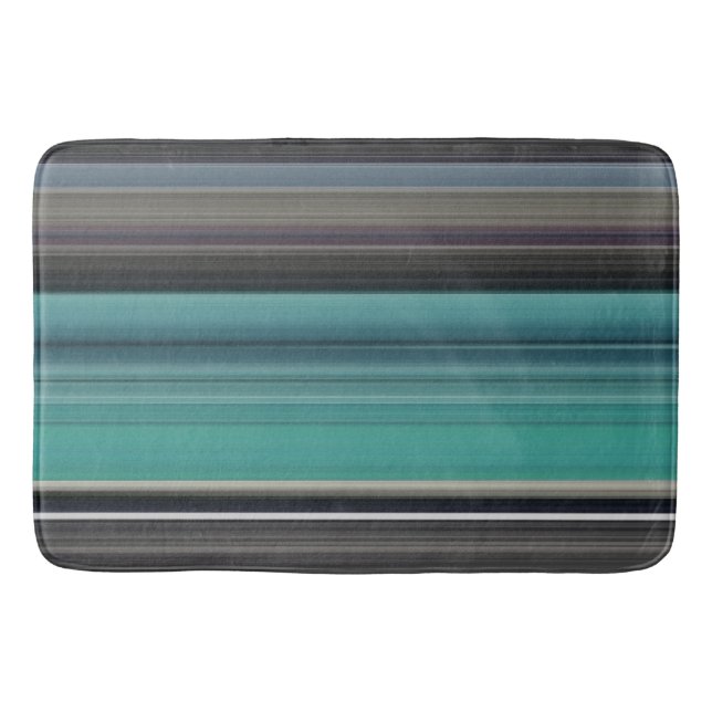 Tapis De Bain Abstract #1: Teal and grey (Devant)