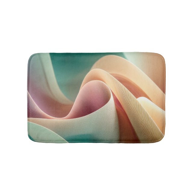 Tapis De Bain Abstract Drapery with Pastel Gradient Flow (Devant)