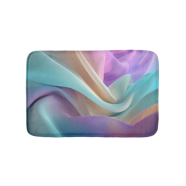 Tapis De Bain Abstract Fabric Texture in Pastel Tones (Devant)