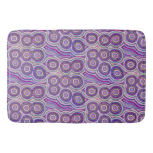 Tapis De Bain Abstract Modern Pink Purple Circles