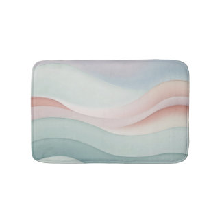 Tapis De Bain Abstract Ocean Waves Pastel colors