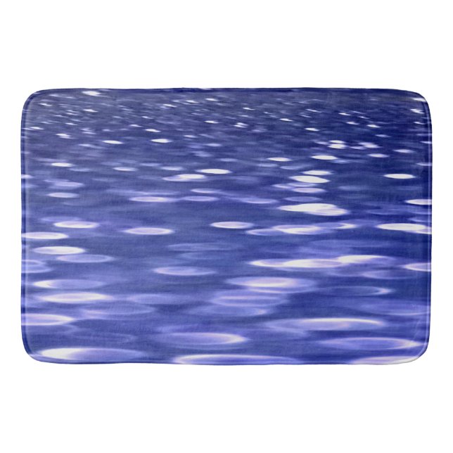 Tapis De Bain Abstrait #3 : Bleu shimmer (Devant)