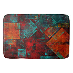 Tapis De Bain Abstrait Cool coloré moderne Motif artistique