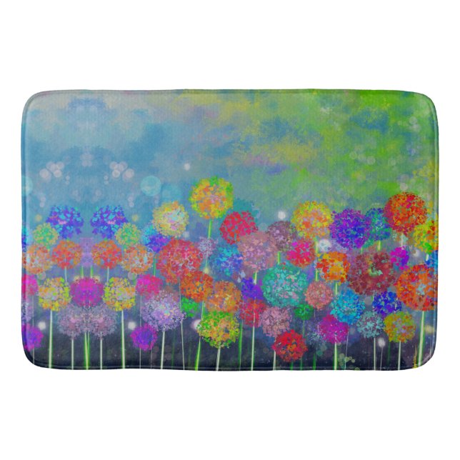 Tapis De Bain Abstrait impressioniste champ de fleurs douche cu (Devant)