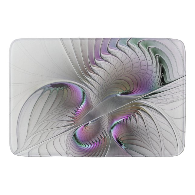 Tapis De Bain Abstrait moderne Shy Imaginaire Figure Fractal Art (Devant)