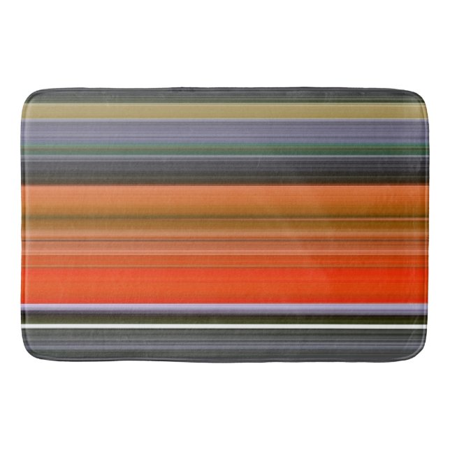 Tapis De Bain Abstrait n° 1 : orange et gris (Devant)