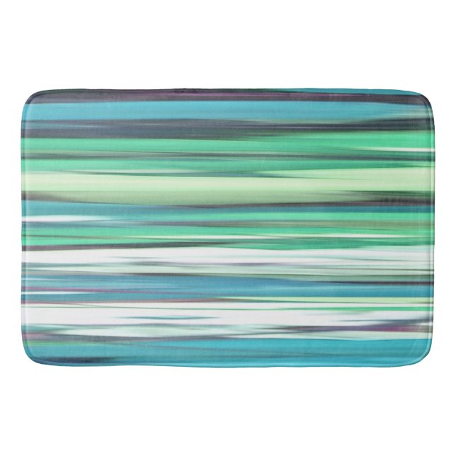 Tapis De Bain Abstrait n° 2 : bleu vert d'eau (Devant)