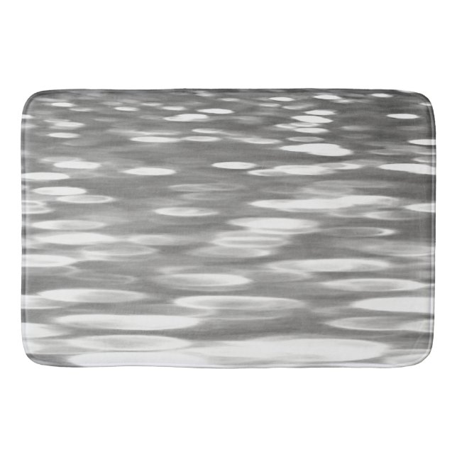 Tapis De Bain Abstrait n° 3 : brillant gris argenté (Devant)