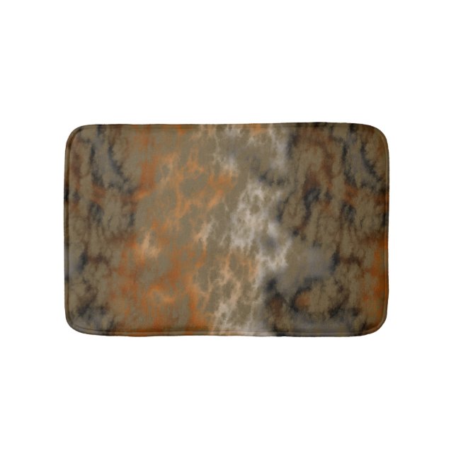 Tapis De Bain Abstrait Olive Doré (Devant)