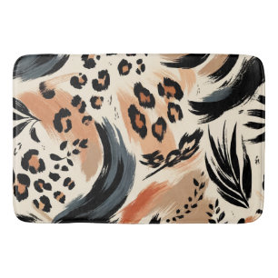 Tapis De Bain Abstrait Poster de animal exotique peint Leopard