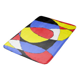 Tapis De Bain Abstrait rouge