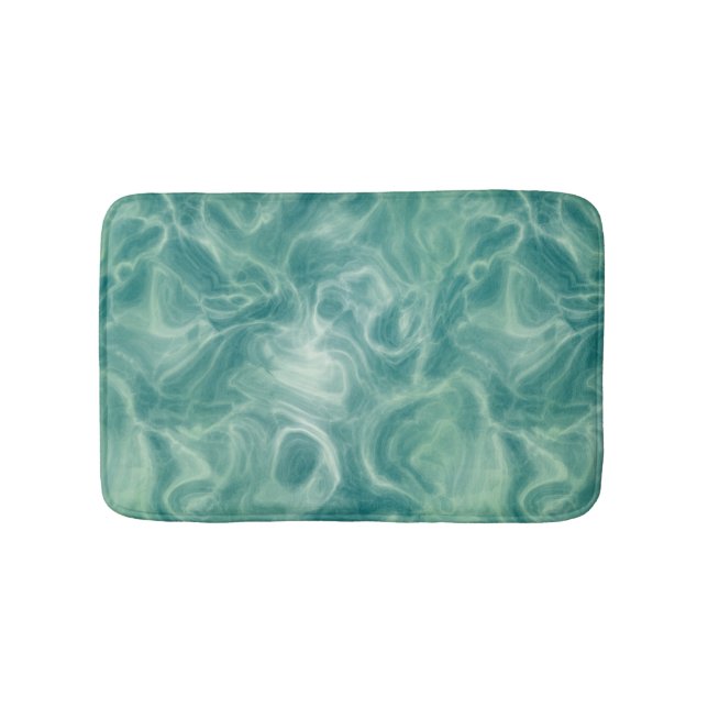 Tapis De Bain Abstrait vert turquoise (Devant)