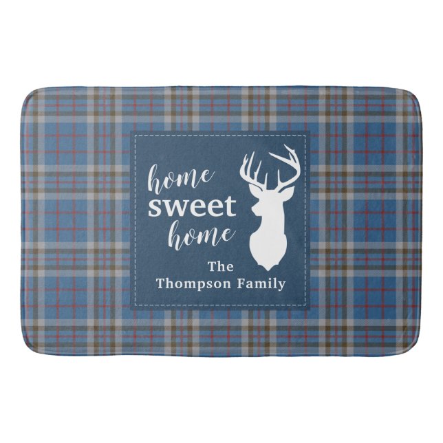 Tapis De Bain Accueil sucré personnalisé Tartan Clan Thompson Pl (Devant)