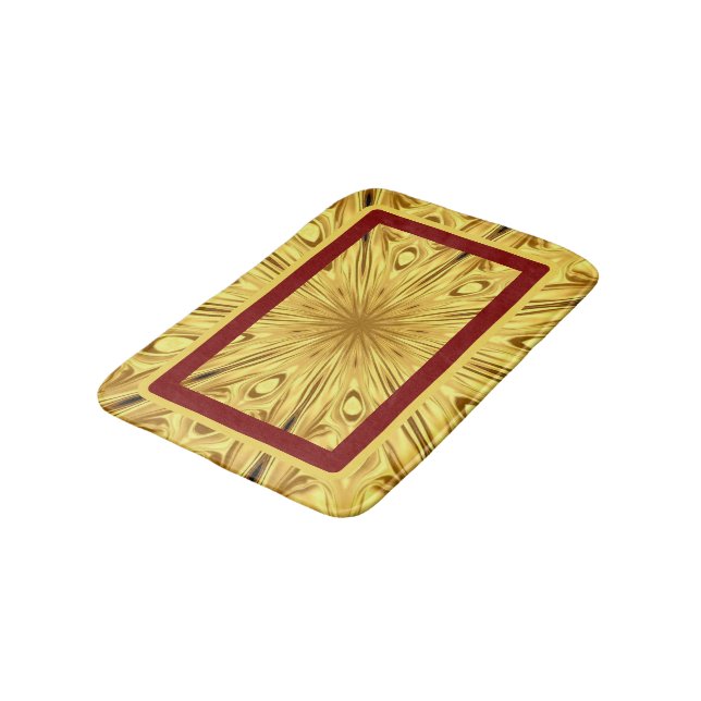 Tapis De Bain Achempong Gilded Zenith Crimson | Opulent Gold Red (Angle)