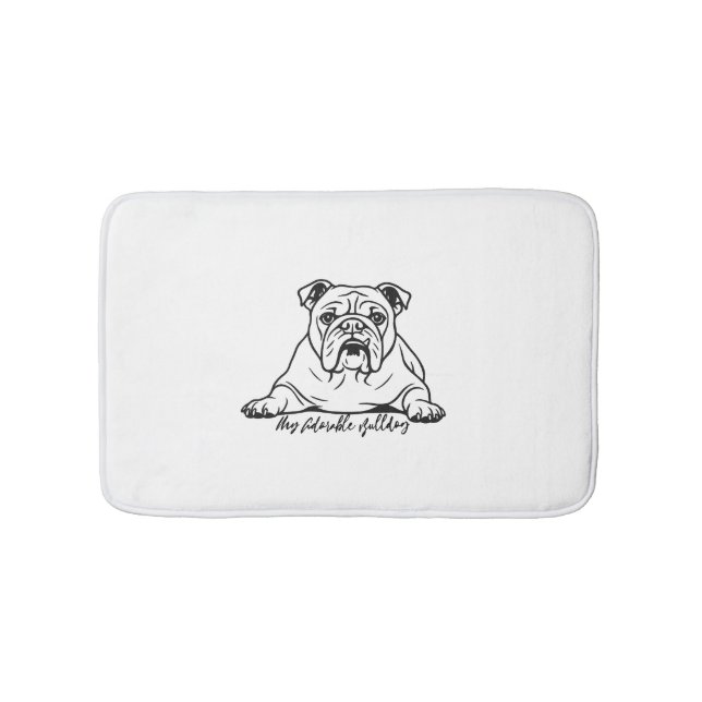 Tapis De Bain Adorable Bulldog (Devant)