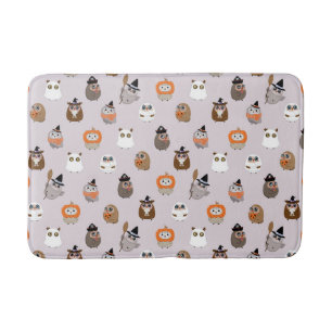 Tapis De Bain Adorable Chouette d'Halloween Motif