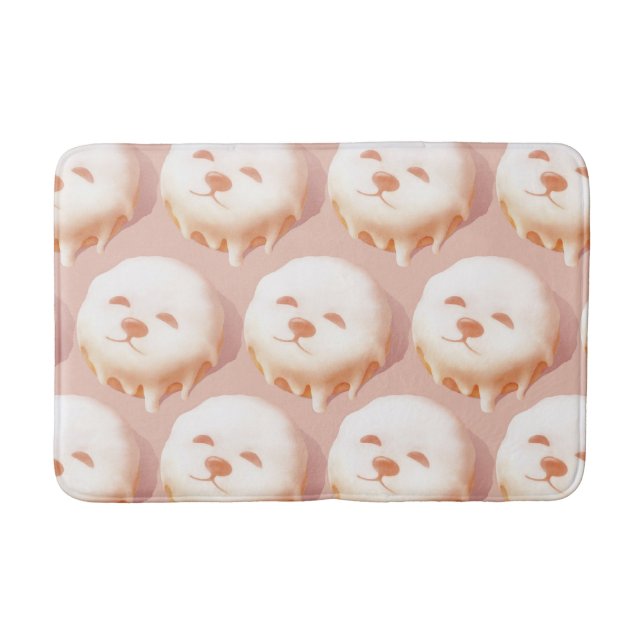 Tapis De Bain Adorable Donut Visage Chien (Devant)