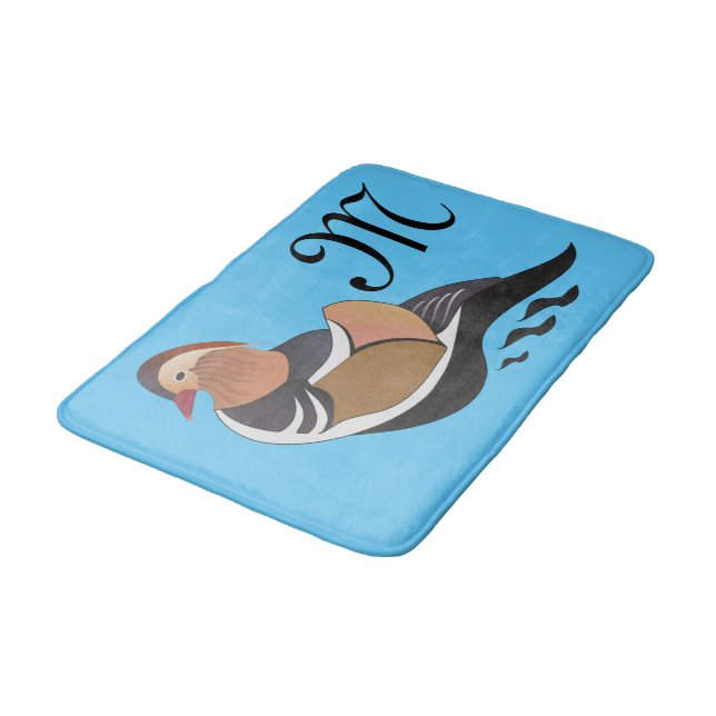 Tapis De Bain Adorable Mandarin Duck Swimming (Angle)