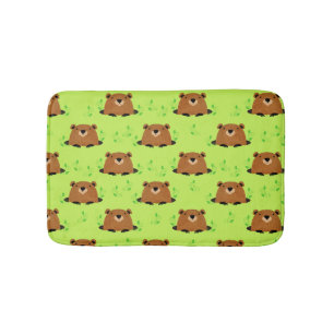Tapis De Bain Adorable Motif de la marmotte de bois