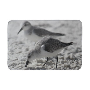 Tapis De Bain adorable photo de la faune grise et blanche goélan