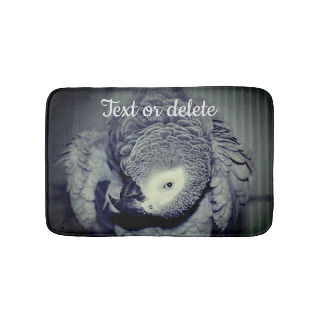 Tapis De Bain African Grey Parrot Cute Bird 2 Personnalisé (Devant)