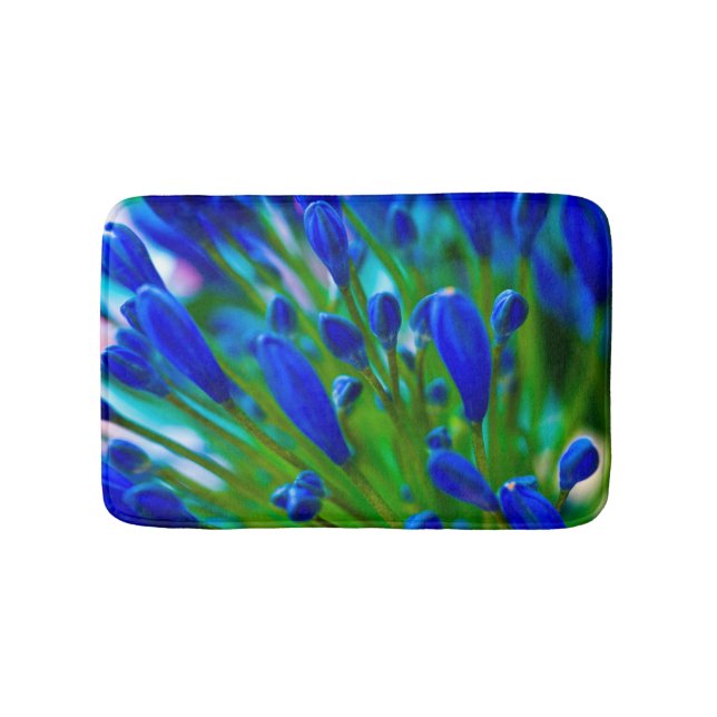 Tapis De Bain Agapanthus bleu fleur Matelas (Devant)