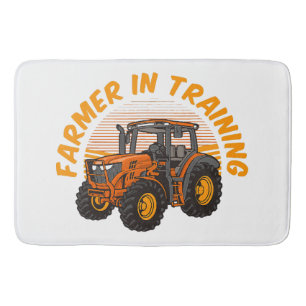 Tapis De Bain Agriculteur drôle en formation pour l'avenir tract