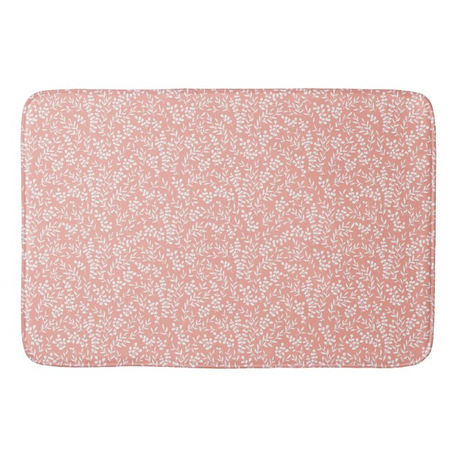 Tapis De Bain Agritourisme simple motif floral rose (Devant)