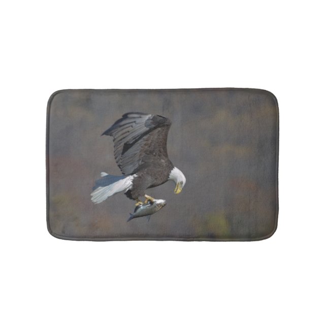 Tapis De Bain Aigle chauve regardant un poisson (Devant)