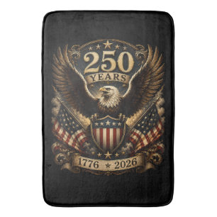 Tapis De Bain Aigle patriotique américain 1776 2026 250e 4 juill