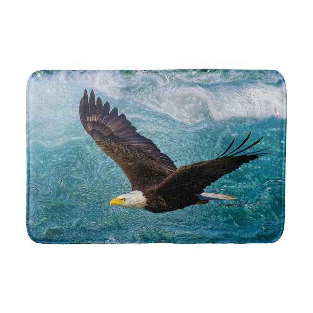 Tapis De Bain Aigle qui s'envole au-dessus de la tempête (Devant)