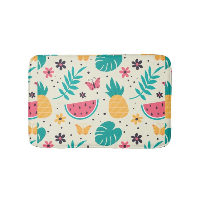 Tapis De Bain Aiguille de pastèque de fruits tropicaux motif (Devant)
