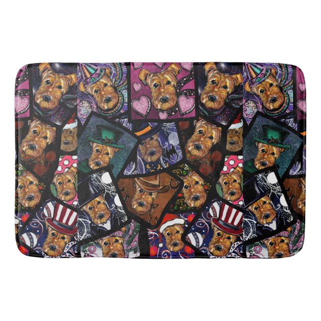 TAPIS DE BAIN AIREDALE TERRIER (Devant)