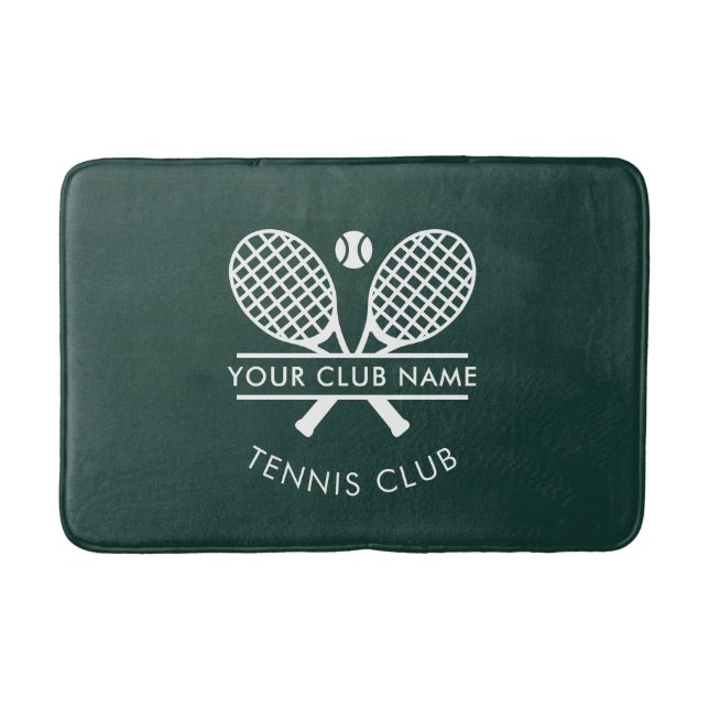 Tapis De Bain Ajouter Nom du club Tennis Team Raquettes Motif Pe (Devant)