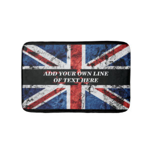 Tapis De Bain Ajouter votre texte sur le drapeau anglais Jeu d'o