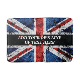 Tapis De Bain Ajouter votre texte sur le drapeau anglais Jeu d'o