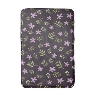 Tapis De Bain Alfombrilla de baño Violetas y flores silvestres