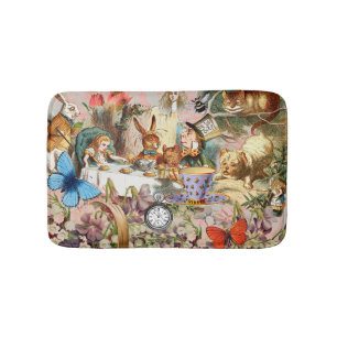 Tapis De Bain Alice in Wonderland tea party characters