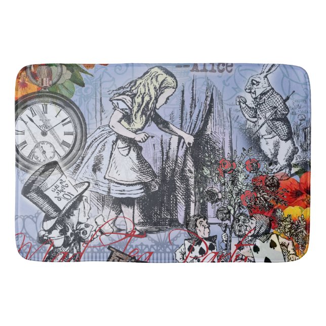 Tapis De Bain Alice nonsense rideau merveilleux - Bleu (Devant)