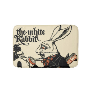 Tapis De Bain Alice White Rabbit Classic Wonderland