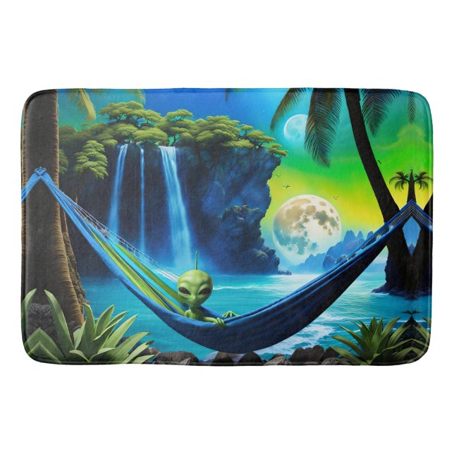 Tapis De Bain Alien Hammock sur Beach Vacances (Devant)