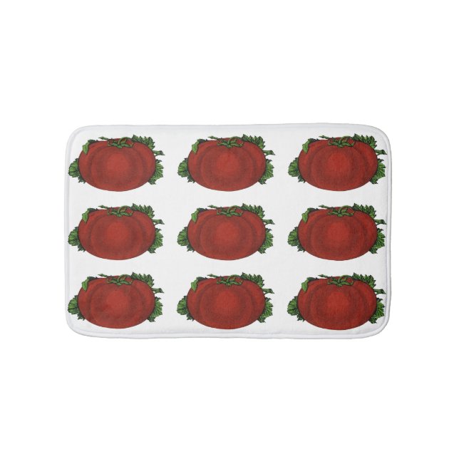 Tapis De Bain Aliments Anciens, Tomate Mûre, Légumes et Fruits (Devant)